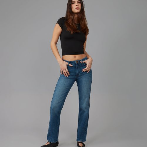 DENVER-DIS2 High Rise Straight Jeans