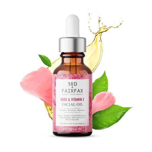 Rose & Vitamin E Facial Oil by 3rd + Fairfax Beauty, 2oz