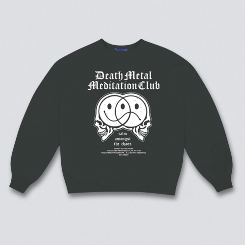 Death Metal Meditation Club Graphic Sweatshirt
