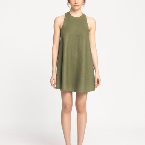 Calia Khaki Green Mini Dress
