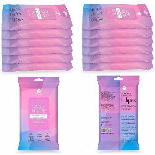Makeup Removal Wipes 12 Pack (720 Wipes Total) – Ultra-Soft Facial Cleansing Towelettes Dissolve All Traces of Dirt, Oil & Makeup – Gentle Enough for Contact Lens Wearers, Safe for Eye