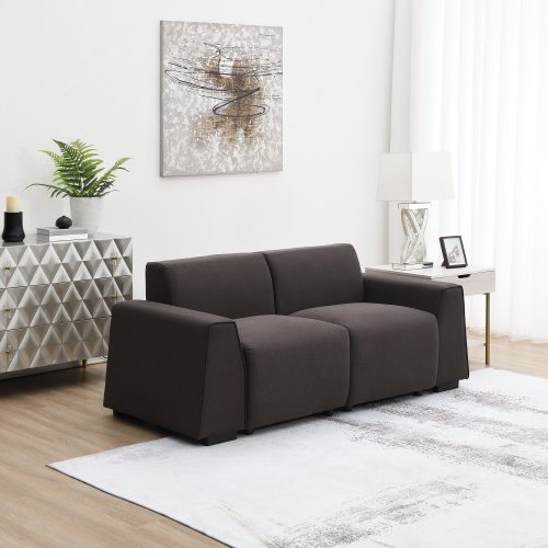 71*35.5" Modern Linen Fabric Sofa,Stylish and Minimalist 2-3 Seat Couch,Easy to Install,Exquisite Loveseat with Wide Armrests for Living Room,Bedroom,Apartment,Office,2 Colors