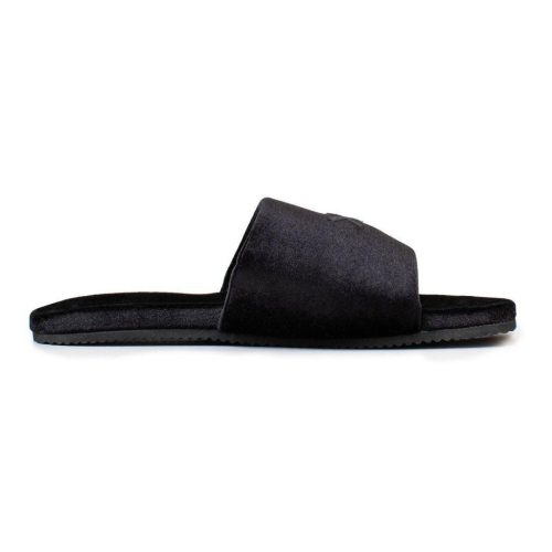 Women's Black Velvet House Slide
