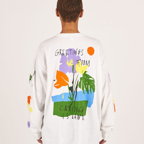 Caribbean Islands Graphic Long Sleeve Tee