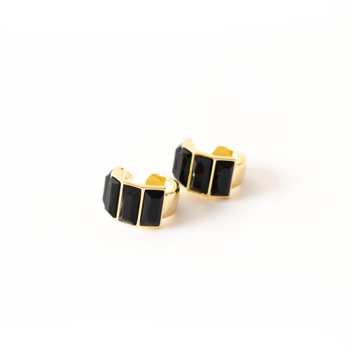 Black Stone Chunky Hoop
