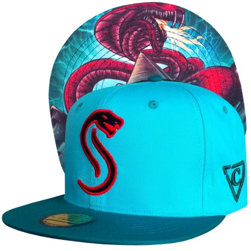 Fire Snake Snapback - Blue
