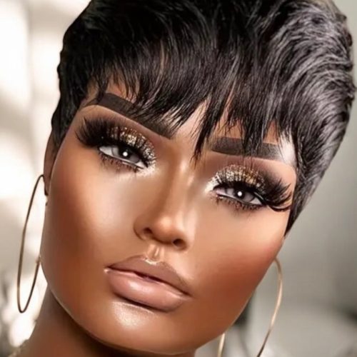 100% Brazilian Hair Pixie Cut Natural