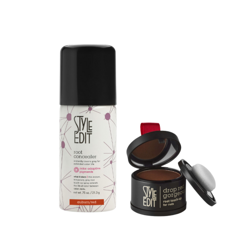 Red Travel Duo: Touch Up Powder and Travel Sized Concealer Spray