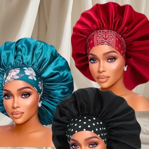 Silky Satin Bonnets 3-Pack Combo