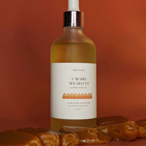 Caramel Macchiato Glowing Body Oil that Combats Dry Sensitive Skin 3.4oz