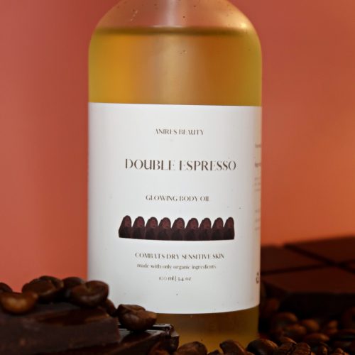 Double Espresso Glowing Body Oil that Combats Dry Sensitive Skin 3.4oz