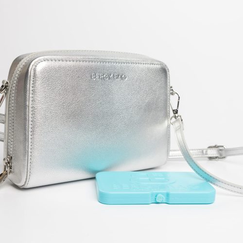 Insulated Purse Metallic Silver