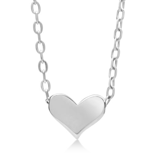 Heart Pendant Necklace in Sterling Silver