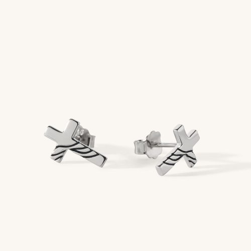 Santa Teresa Cross Stud Earrings