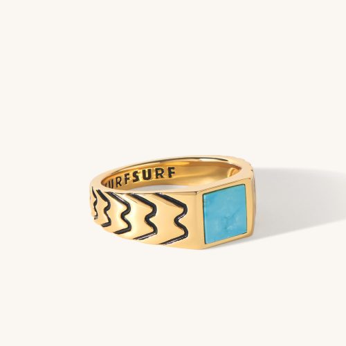 Porto Santo Signet Ring with Turquoise