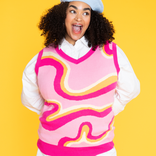 Pink Lemonade Human Sweater Vest