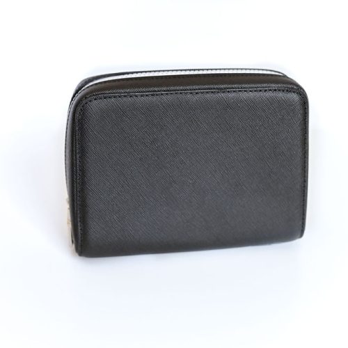 NL Insualted Cosmetic Clutch - Black with White Rust Free Zipper Ice Pack Included
