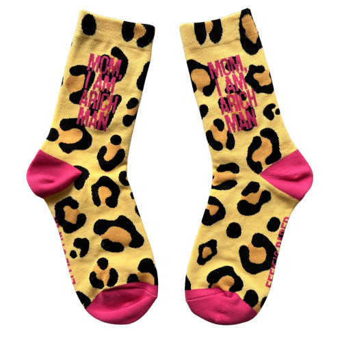Mom, I Am A Rich Man (Leopard Print) Socks