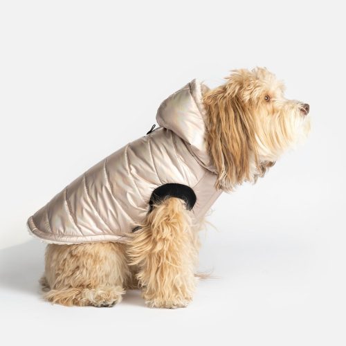 Emma Dog Jacket – Shiny Pink | Water-Resistant & Sherpa-Lined Winter Coat