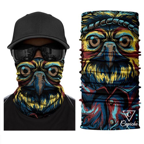 Mighty Eagle Biker Mask - Yellow/Blue