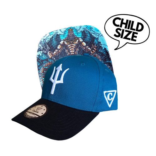 Poseidon Curved Cap Child Size - Black/Blue