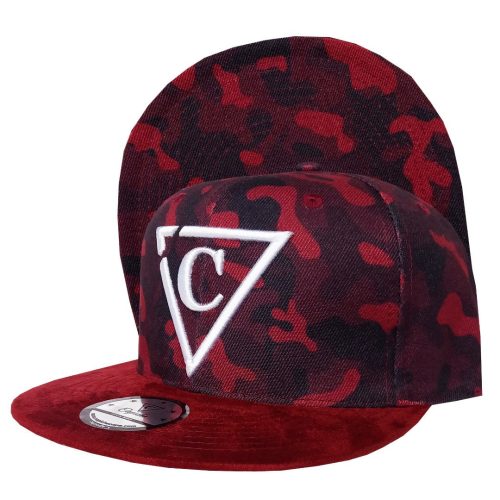 Red Camo Snapback - Suede Brim