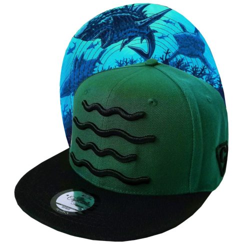 The Shark Snapback - Green/Black