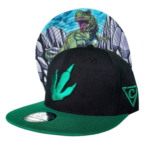 T-rex Snapback - Black/Green