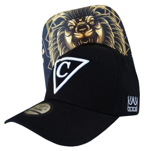 Mighty Lion Curved Baseball Cap - Black