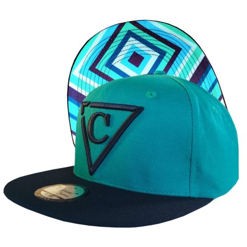 The Diamond Snapback - Teal/Black