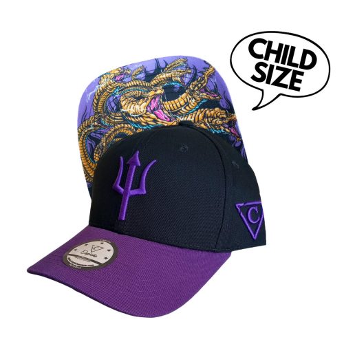 Hydra Curved Cap Child Size - Black/Purple