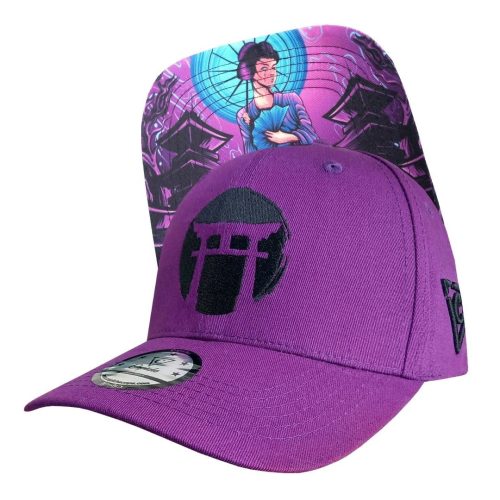 Purple Geisha Curved Cap - Purple