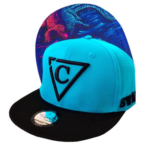 Crocodile Snapback - Blue/Black