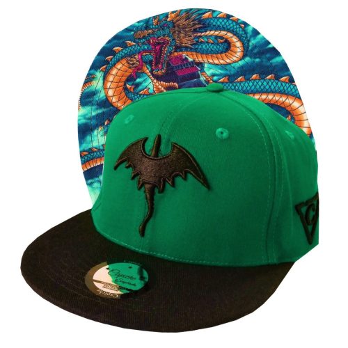 Chinese Dragon Snapback - Green/Black