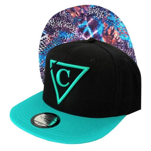 Animix Snapback - Black/Aqua
