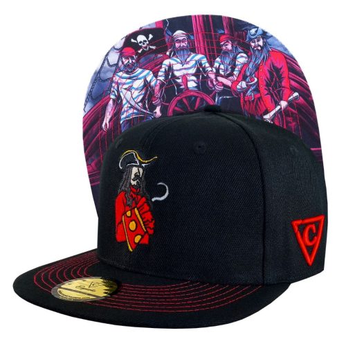 Pirates Snapback - Black & Red Stitches
