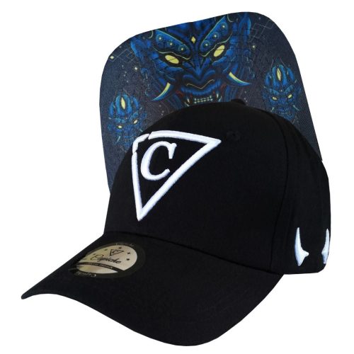 Devilish Curved Baseball Cap - Black