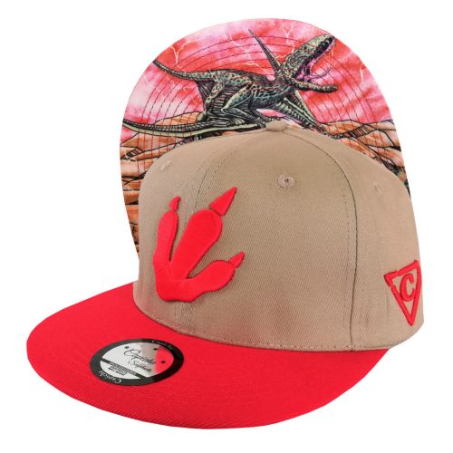 Dimorphodon Snapback - Beige/Red