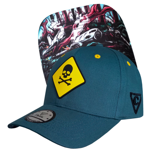 Mayday Curved Cap - Blue & Yellow Rubber