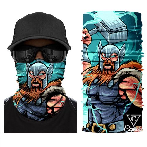 Thor Biker Mask - Blue/Orange