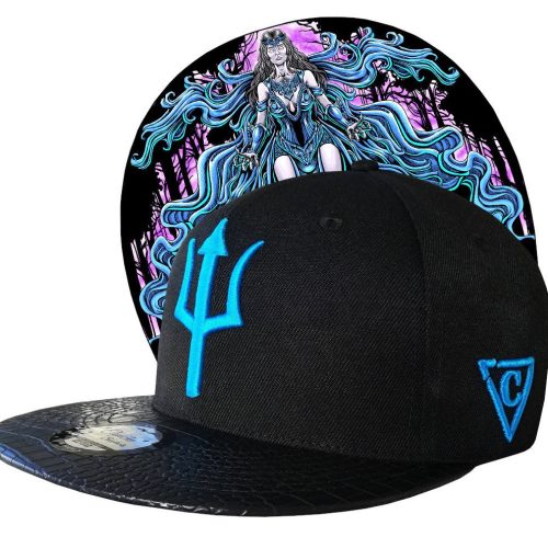 Nyx Snapback - Black/Faux Leather