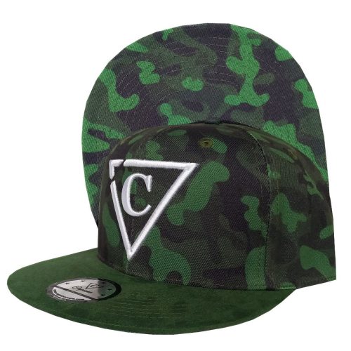 Green Camo Snapback - Suede Brim