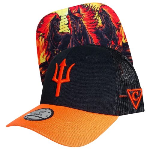 Aethon Trucker Cap - Black/Orange