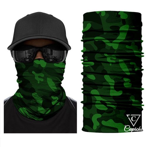 Green Camo Biker Mask - Green