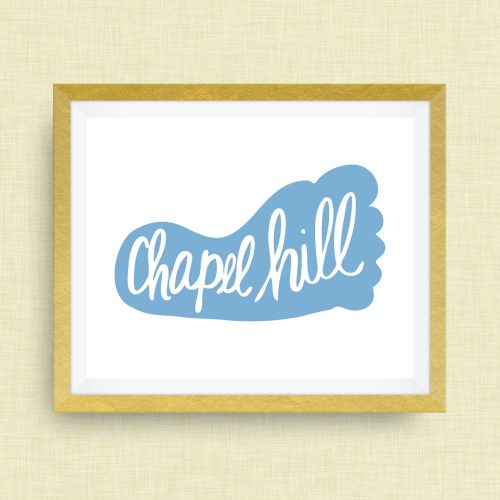Chapel Hill North Carolina Art Print - Tar Heel
