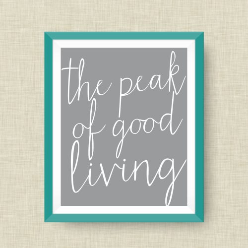 Peak of Good Living Art Print, Apex NC, option of Gold Foil Print