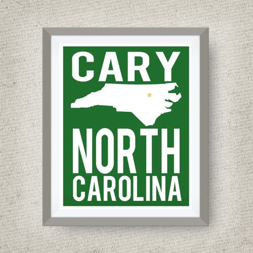 cary north carolina art print
