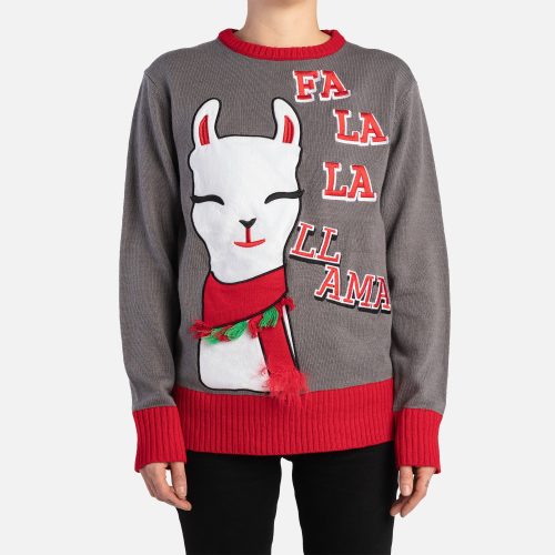 🎄 Matching Human Ugly Christmas Sweater – Fa La La Llama Festive Holiday Sweater