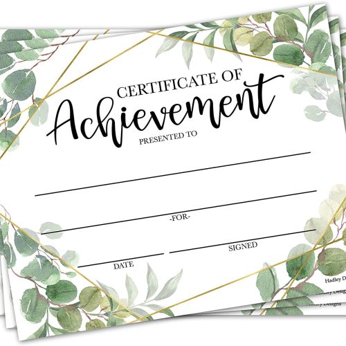 Kids & Adults Certificate of Achievement | Set of 25 | Trophies & Awards