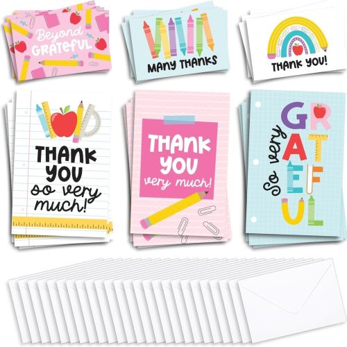 Teacher Thank You Cards | Set of 24 | 4" x 6"